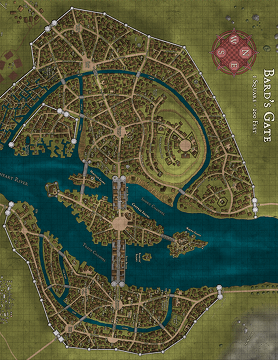 Bard s Gate High Resolution City Map Frog God Games Bard s gate high resolution city map frog god games