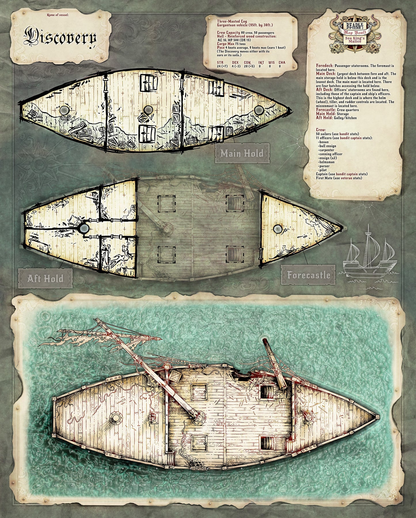 Beadle and Grimm Map Vault: Sea King's Malice