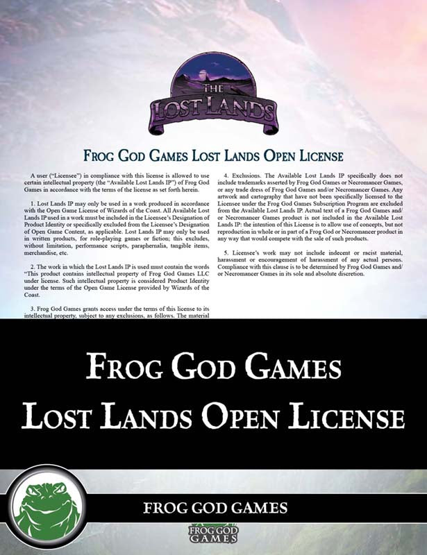 Lost Lands: Open License